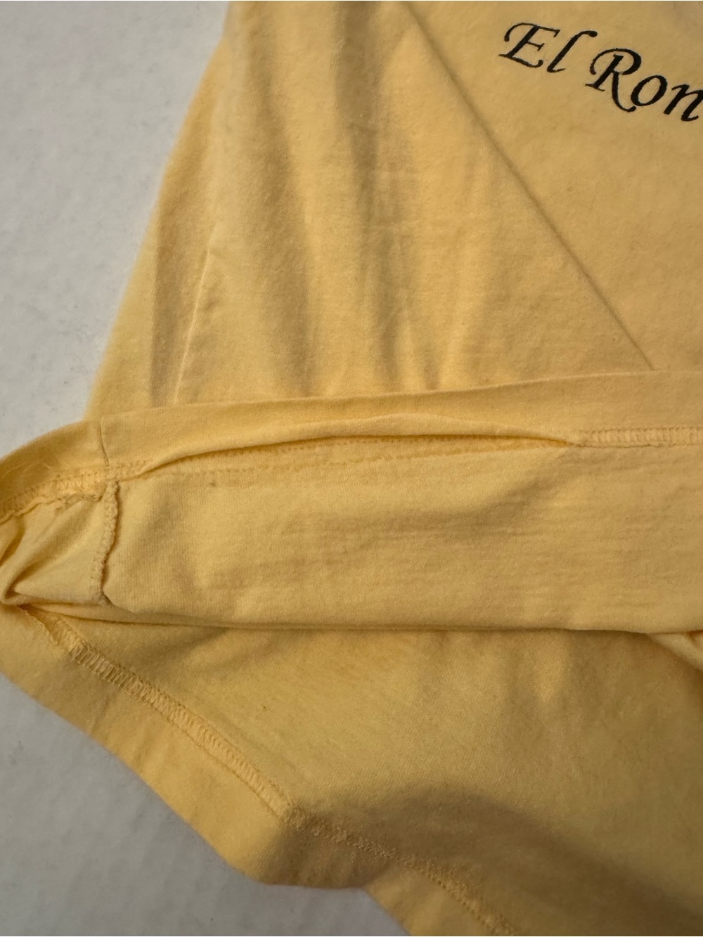 Flor de Cana Vintage Yellow Logo Short Sleeve Tee - Women - Picture 9 of 10